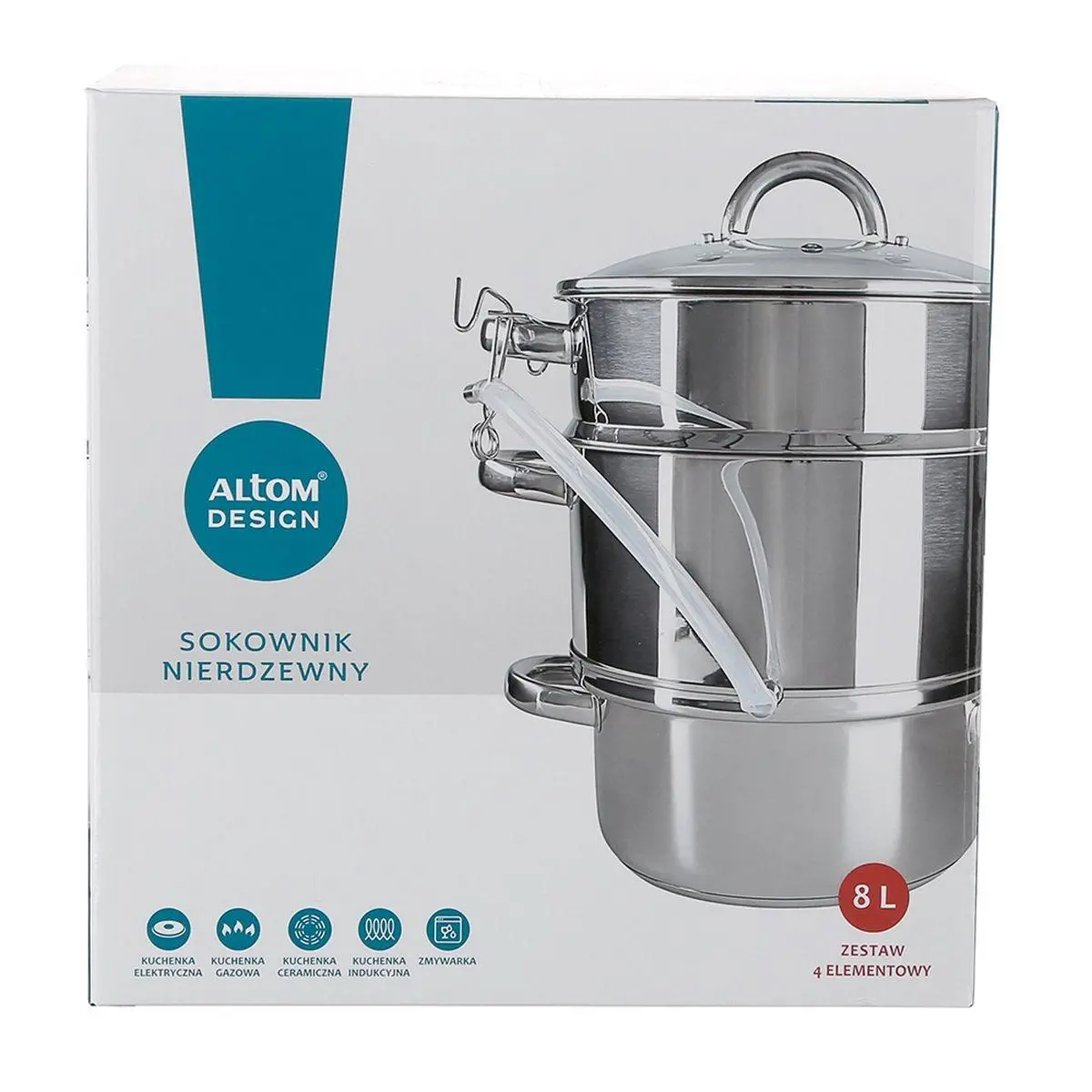 Sokownik Altom Design 20401661 Indukcja Stal nierdzewna 8l