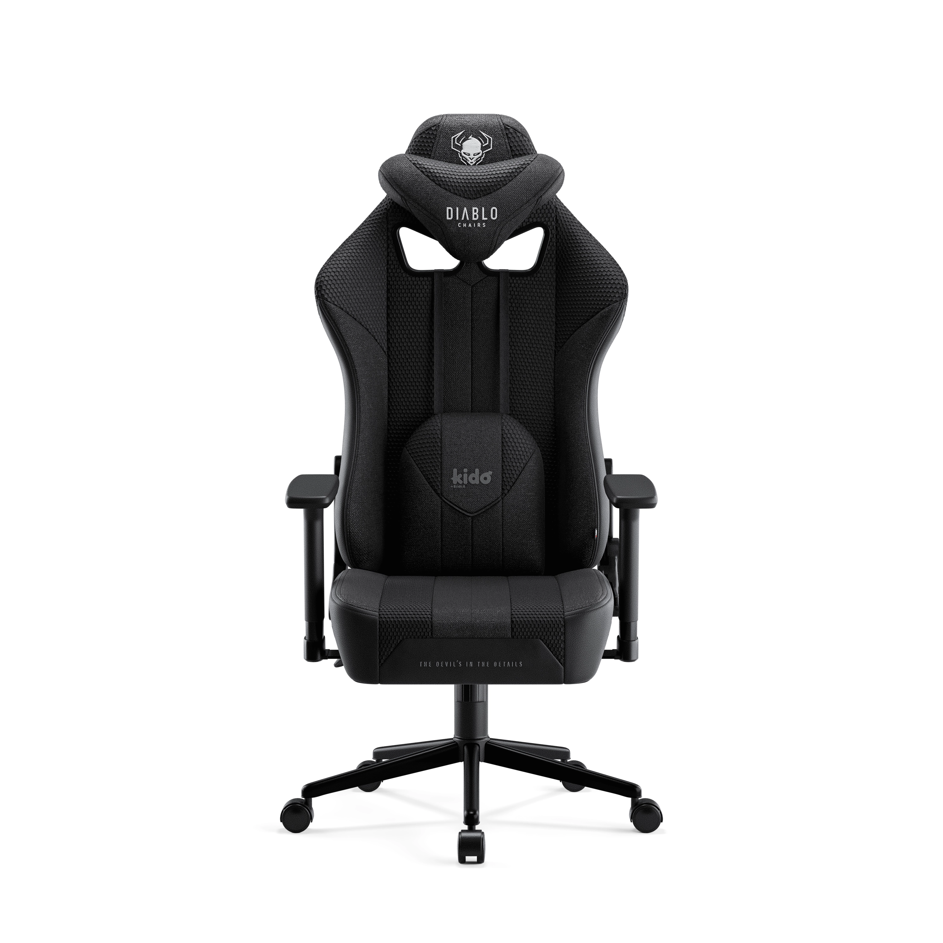 Fotel Diablo Chairs X-Player 2.0 Kido Dla dzieci do 90kg Skóra ECO Tkanina Czarny