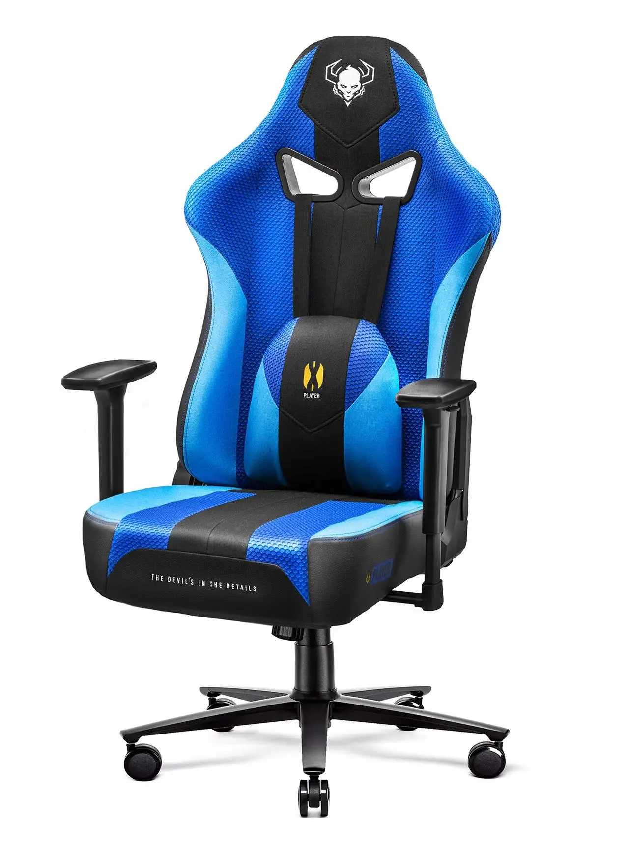 Fotel Diablo Chairs X-Player 2.0 King Size Gamingowy do 160kg Skóra ECO Tkanina Frost black