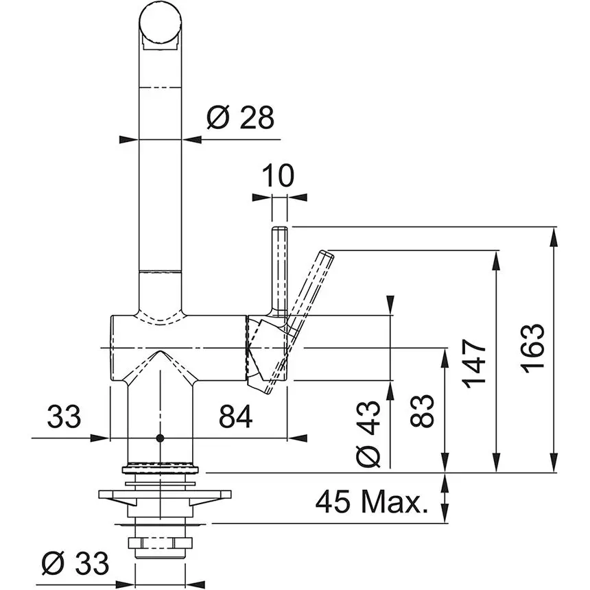 Bateria Franke Active Pull-Out Biały Mosiądz