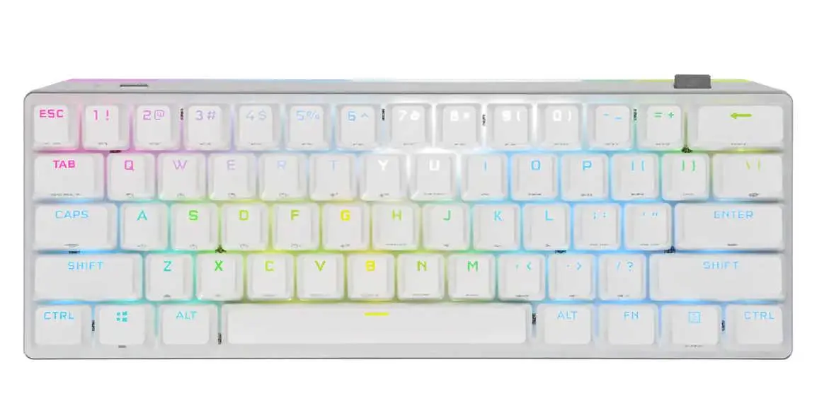 Klawiatura mechaniczna Corsair K70 Pro Mini Wireless Cherry MX Red Switch Biały