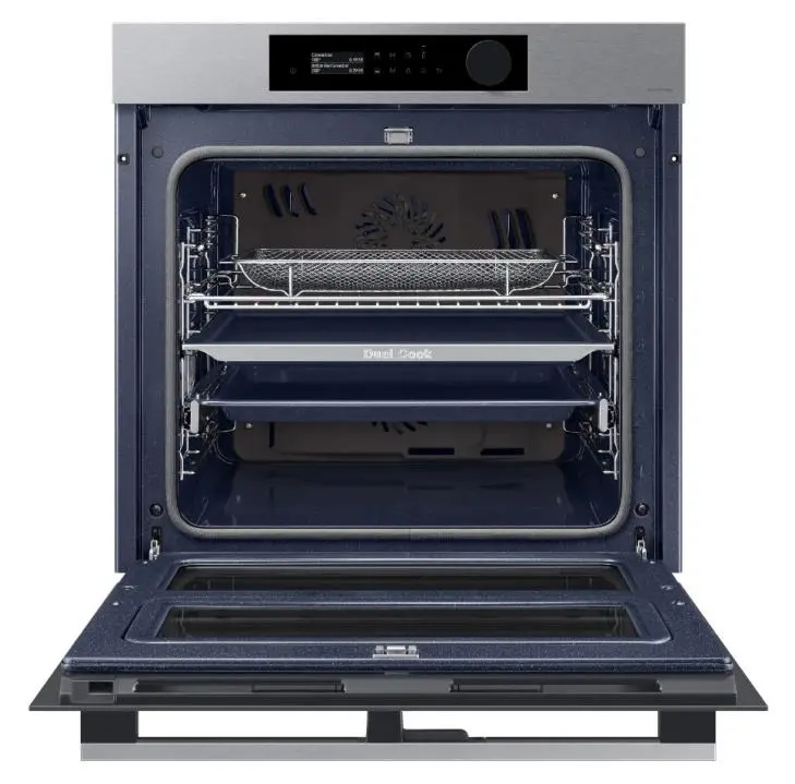 Piekarnik elektryczny parowy Samsung NV7B5745PAS Dual Cook Flex Termoobieg AirFry Zdalne sterowanie Srebrny