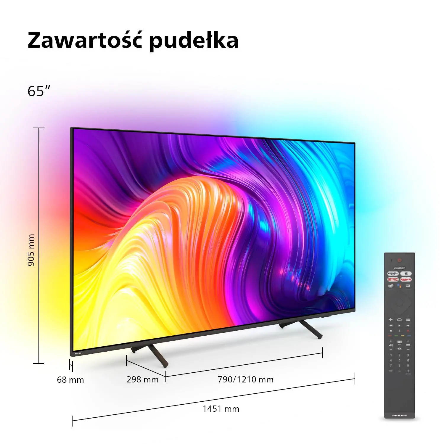 Telewizor Philips The One 65PUS8517/12 65" LED 4K Android TV Dolby Vision Dolby Atmos DVB-T2