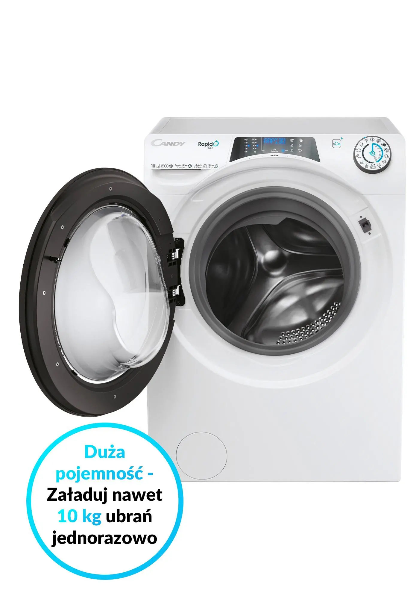 Pralka Candy RapidO Pro RP 5106BWMBC/1-S 10kg 1500obr/min Zdalne sterowanie
