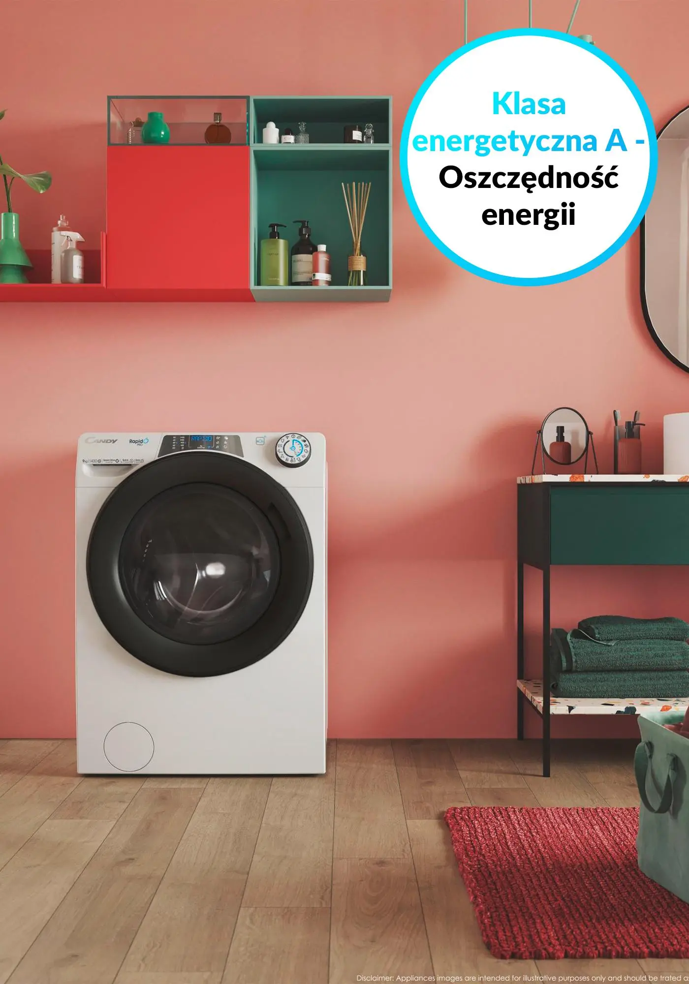 Pralka Candy RapidO Pro RP 5106BWMBC/1-S 10kg 1500obr/min Zdalne sterowanie