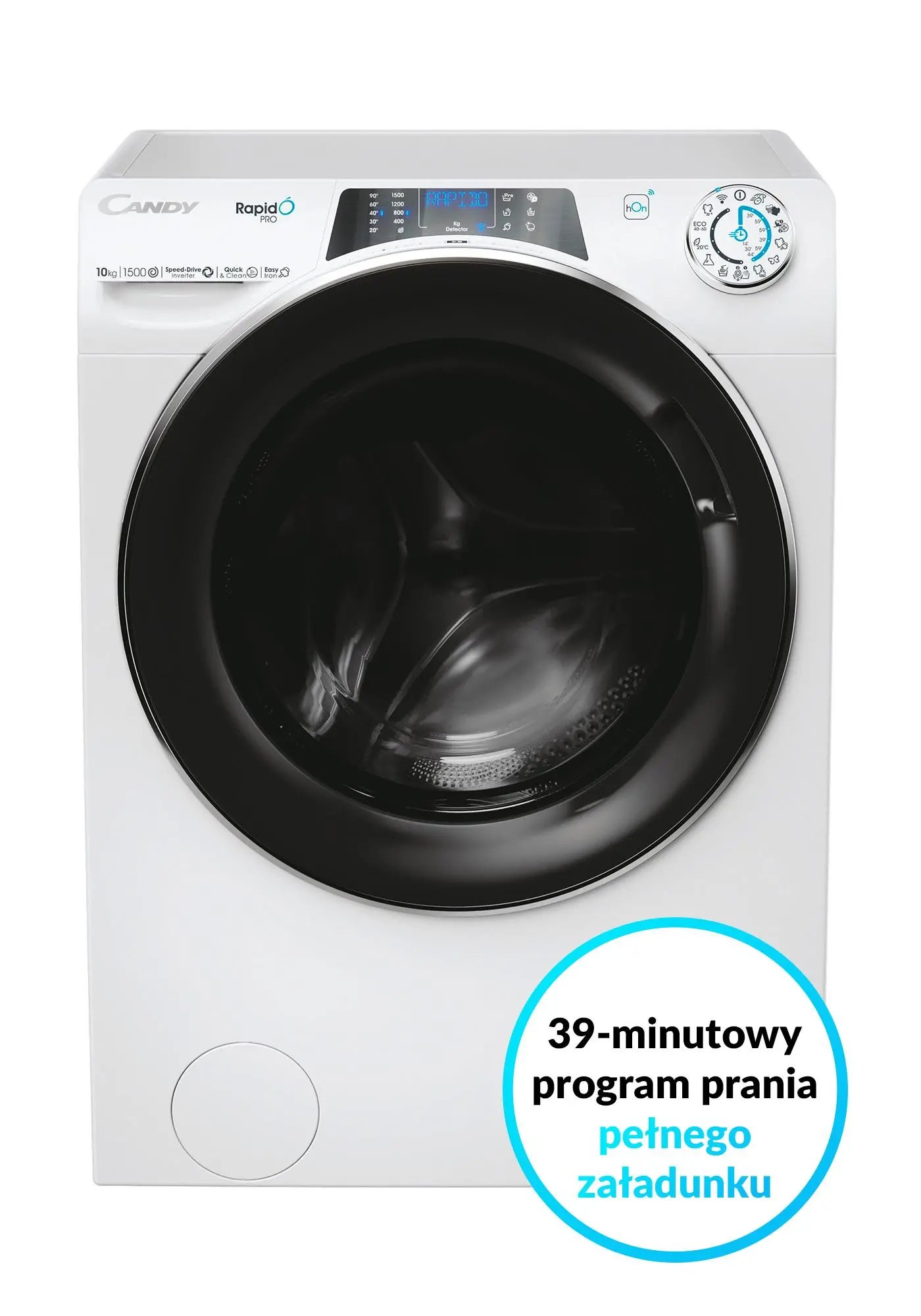 Pralka Candy RapidO Pro RP 5106BWMBC/1-S 10kg 1500obr/min Zdalne sterowanie