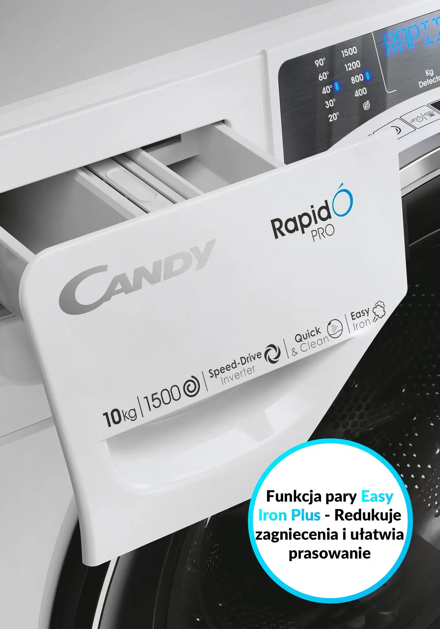 Pralka Candy RapidO Pro RP 5106BWMBC/1-S 10kg 1500obr/min Zdalne sterowanie