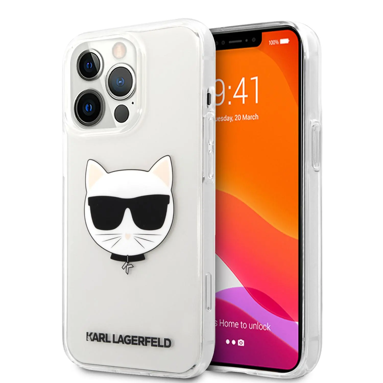 Etui Karl Lagerfeld Choupette Head KLHCP13XCTR do iPhone 13 Pro Max Przezroczysty