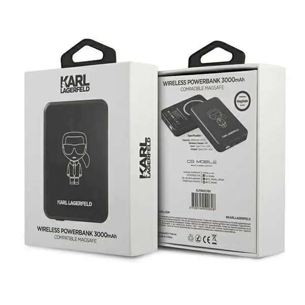 Powerbank Karl Lagerfeld KLPBMSOIBK 3000mAh MagSafe