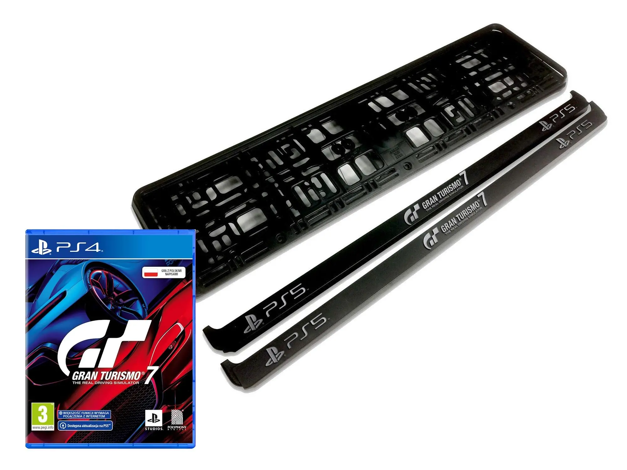 Gran Turismo 7 Gra na PS4 (Kompatybilna z PS5) + ramka samochodowa