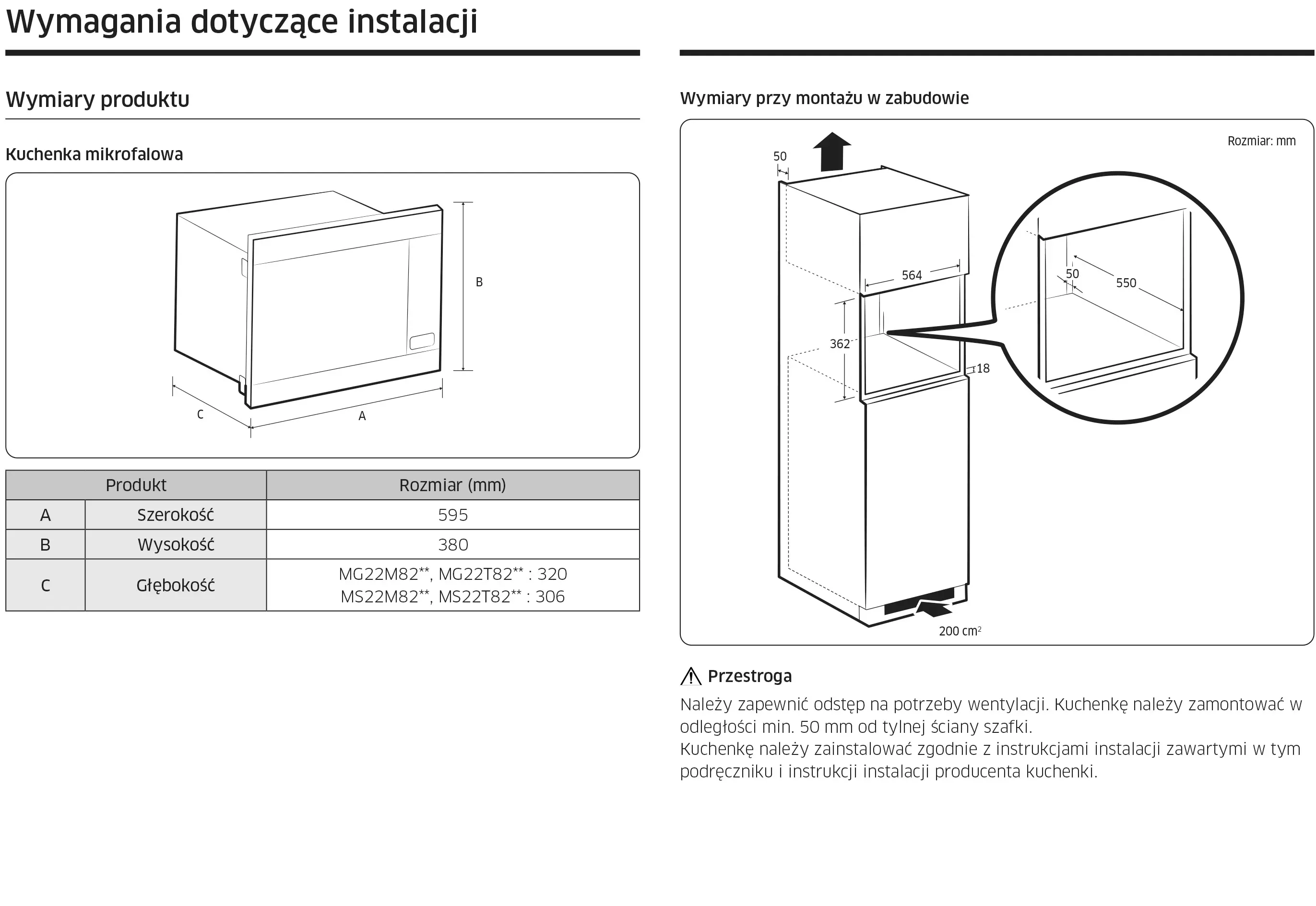 Kuchenka mikrofalowa Samsung MS22M8254AK