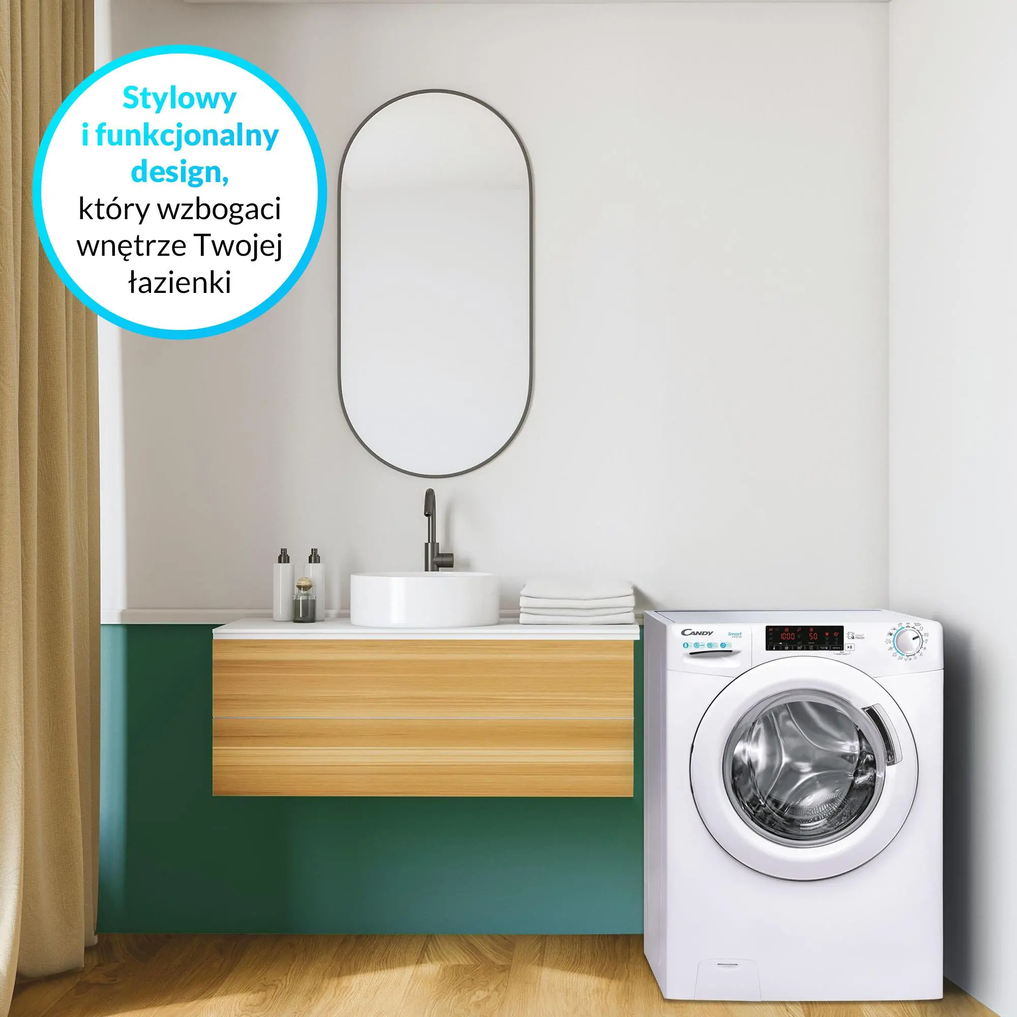 Pralka Candy Smart Inverter CS 128TXME-S Slim 8kg 1200obr/min