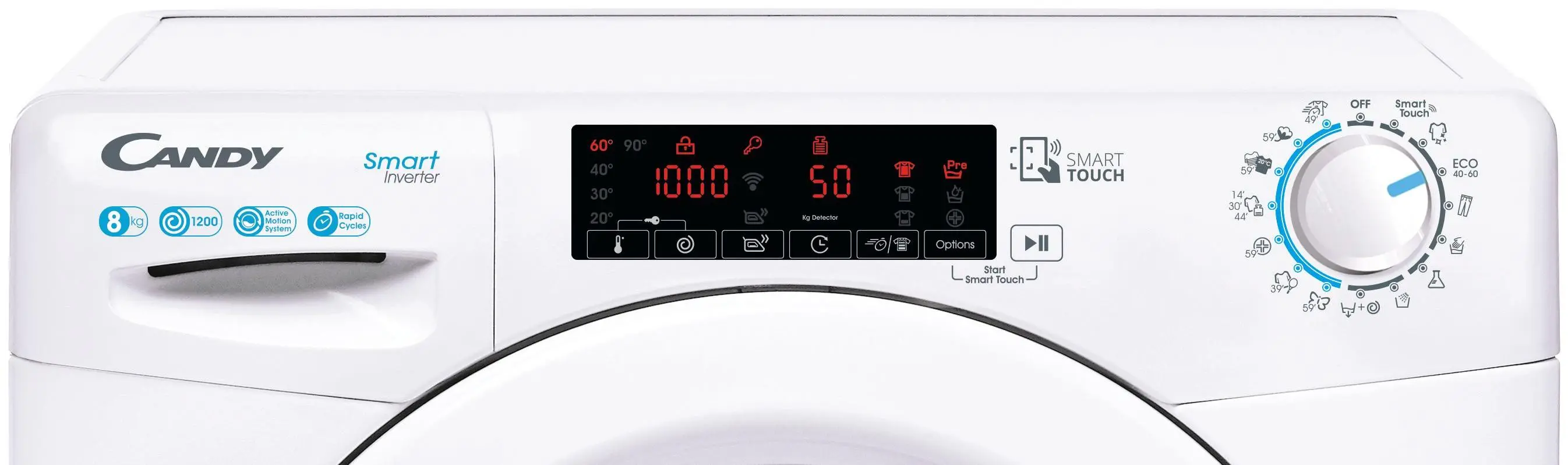Pralka Candy Smart Inverter CS 128TXME-S Slim 8kg 1200obr/min