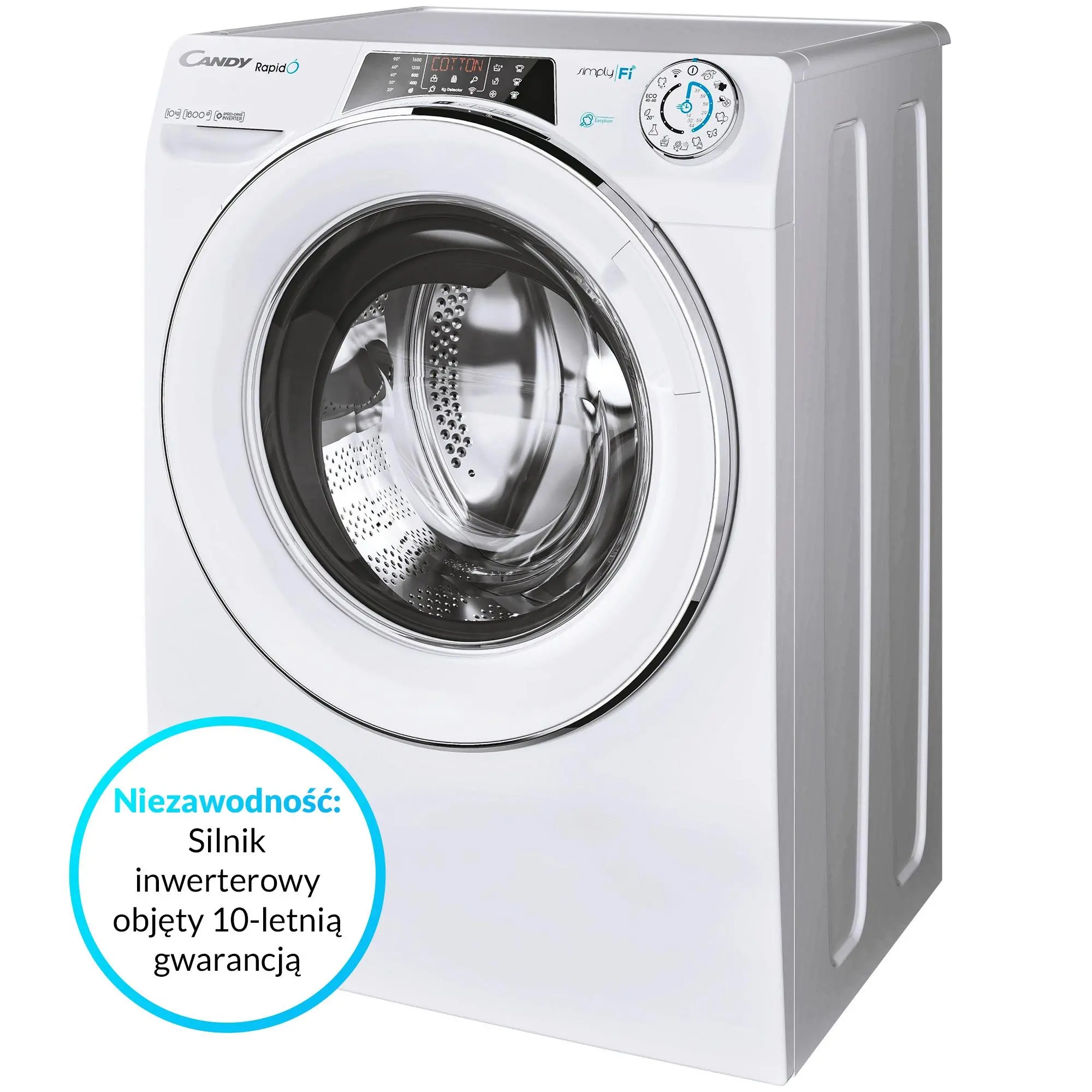 Pralka Candy RapidO RO16106DWMCT/1-S 10kg 1600obr/min Zdalne sterowanie