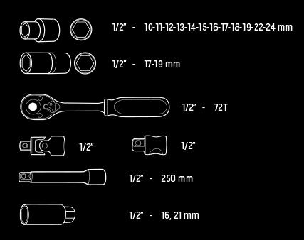 NEO Tools 08-661 1/2" 20 szt.