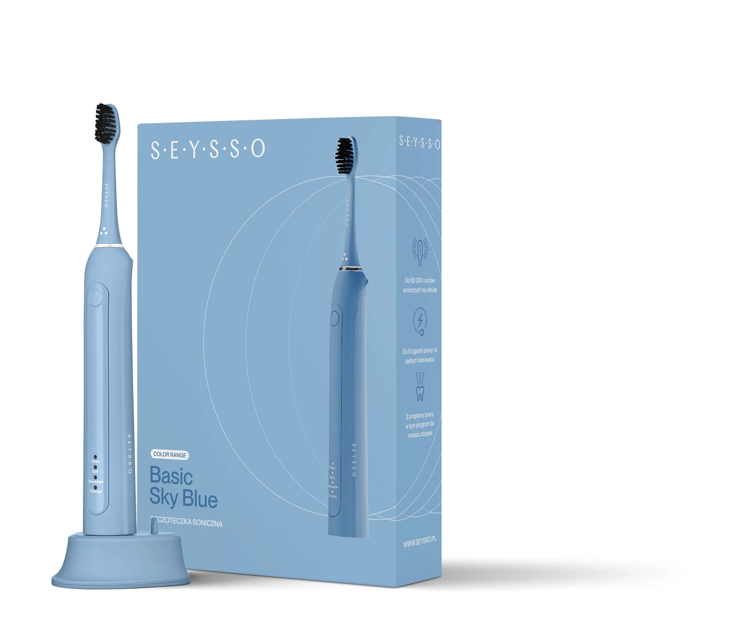 Szczoteczka soniczna SEYSSO Color Basic Blue Sky