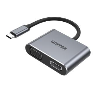 Stacja dokująca Unitek D1049A, USB-C, HDMI, VGA, USB-A, PD 100W
