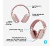 Słuchawki bezprzewodowe z mikrofonem Logitech Zone Vibe 100 Nauszne Różowy