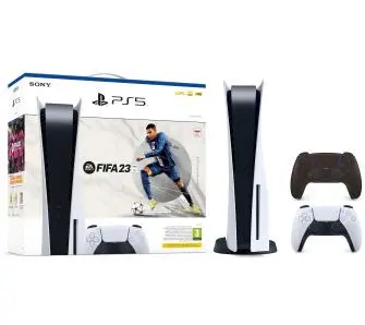 Konsola Sony PlayStation 5 (PS5) z napędem + FIFA 23 + Dodatkowy Pad Czarny