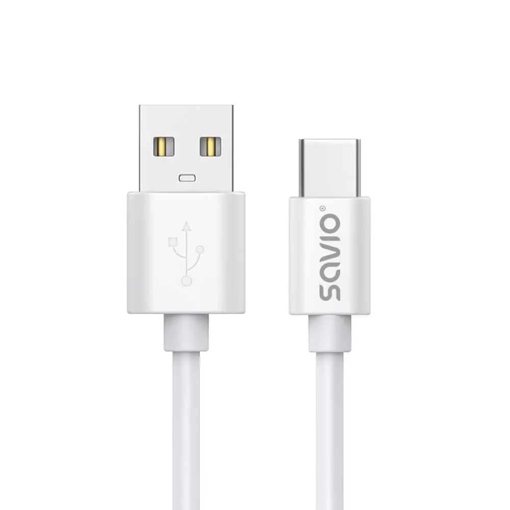 Kabel Savio CL-168 USB-A-USB-C 2A 3m Biały