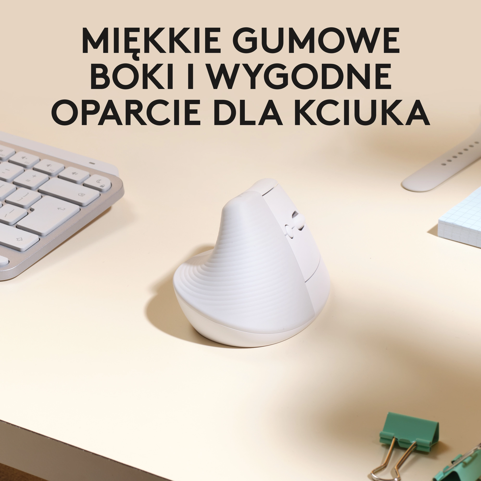Myszka Logitech Lift dla Mac Biały