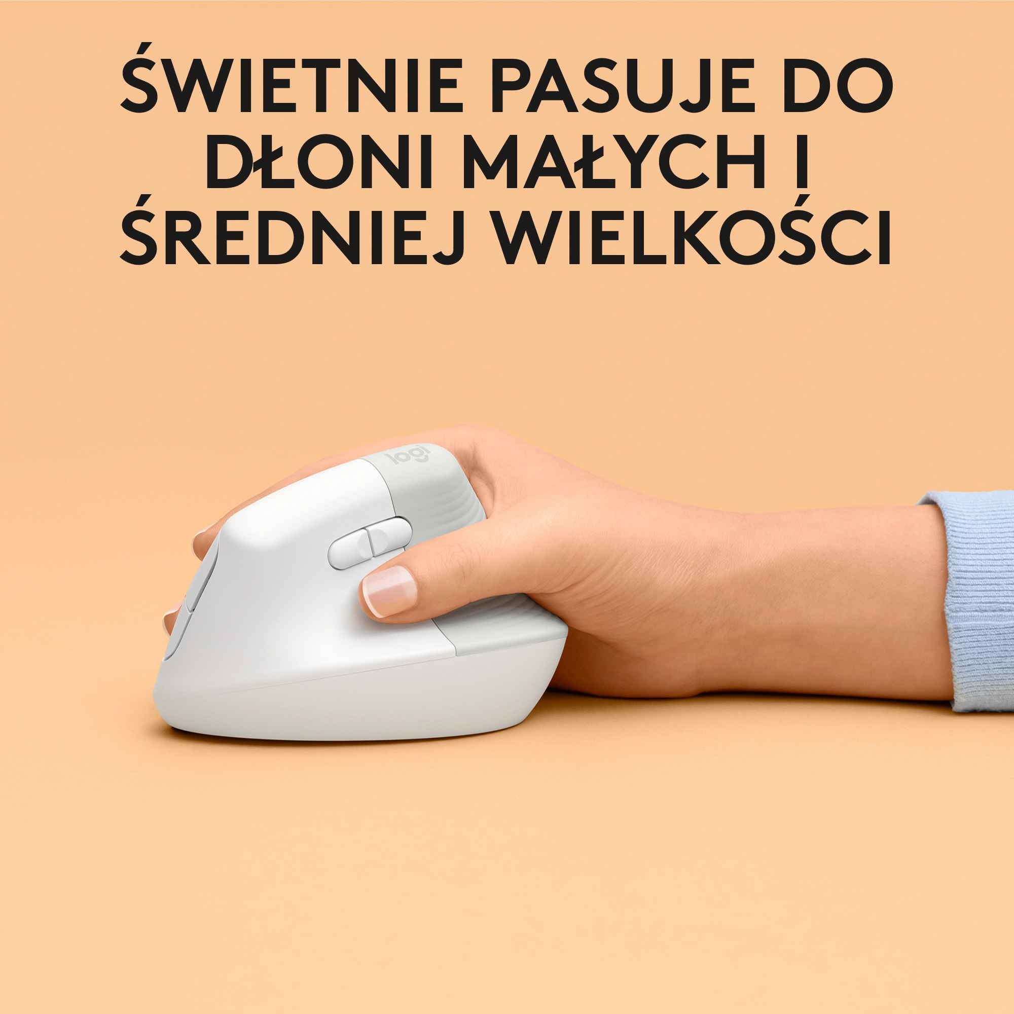 Myszka Logitech Lift dla Mac Biały