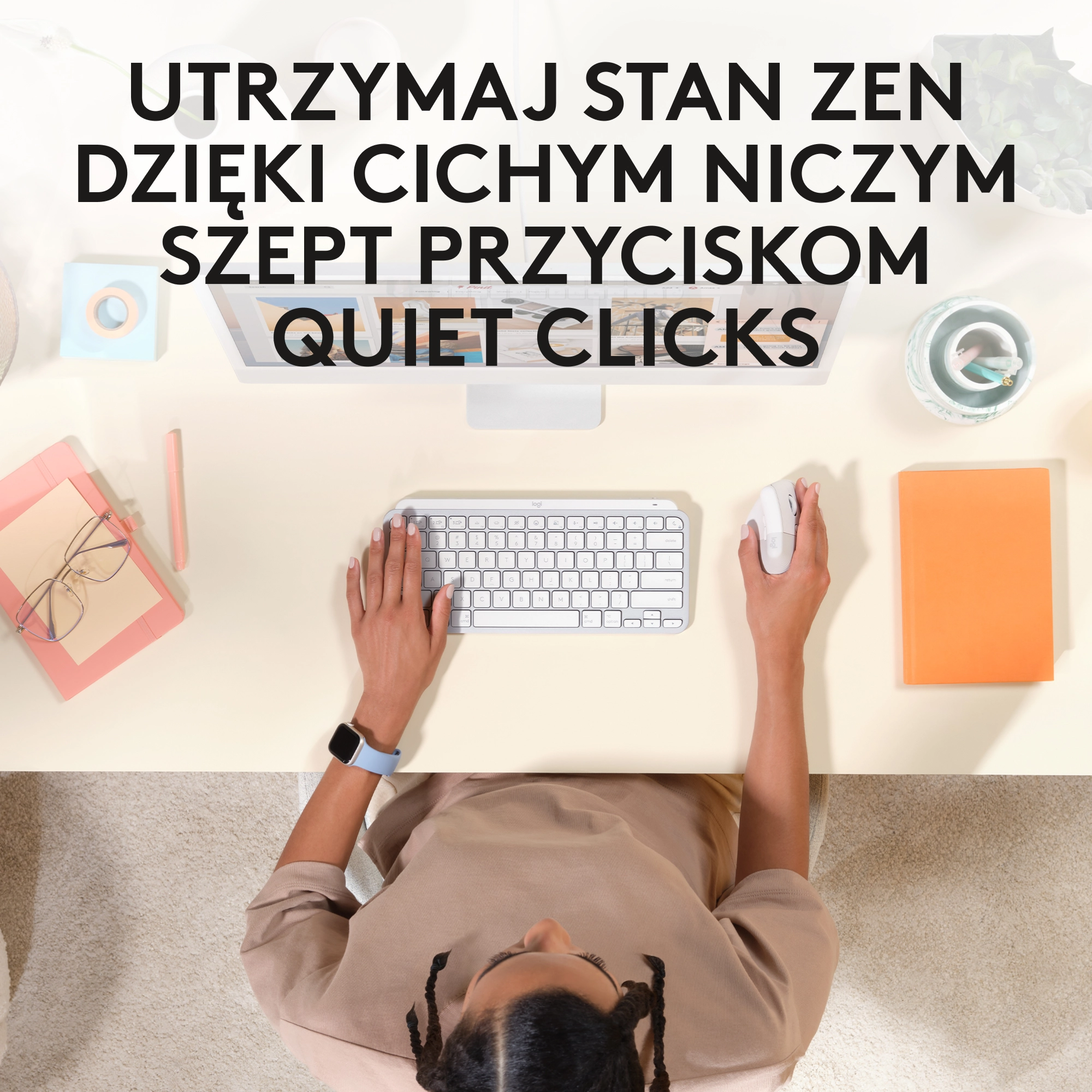 Myszka Logitech Lift dla Mac Biały