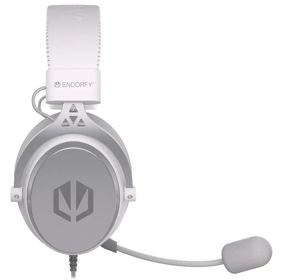 Słuchawki przewodowe z mikrofonem Endorfy Viro Plus USB Onyx White Nauszne Biały
