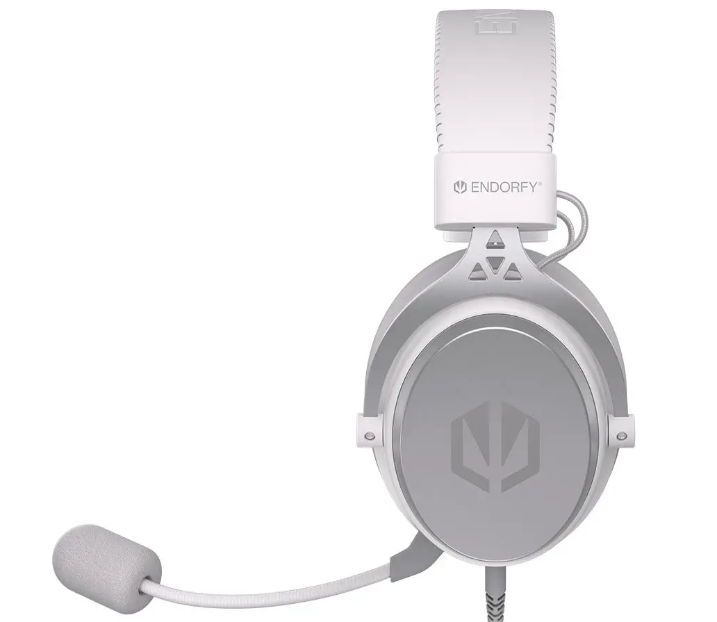 Słuchawki przewodowe z mikrofonem Endorfy Viro Plus USB Onyx White Nauszne Biały