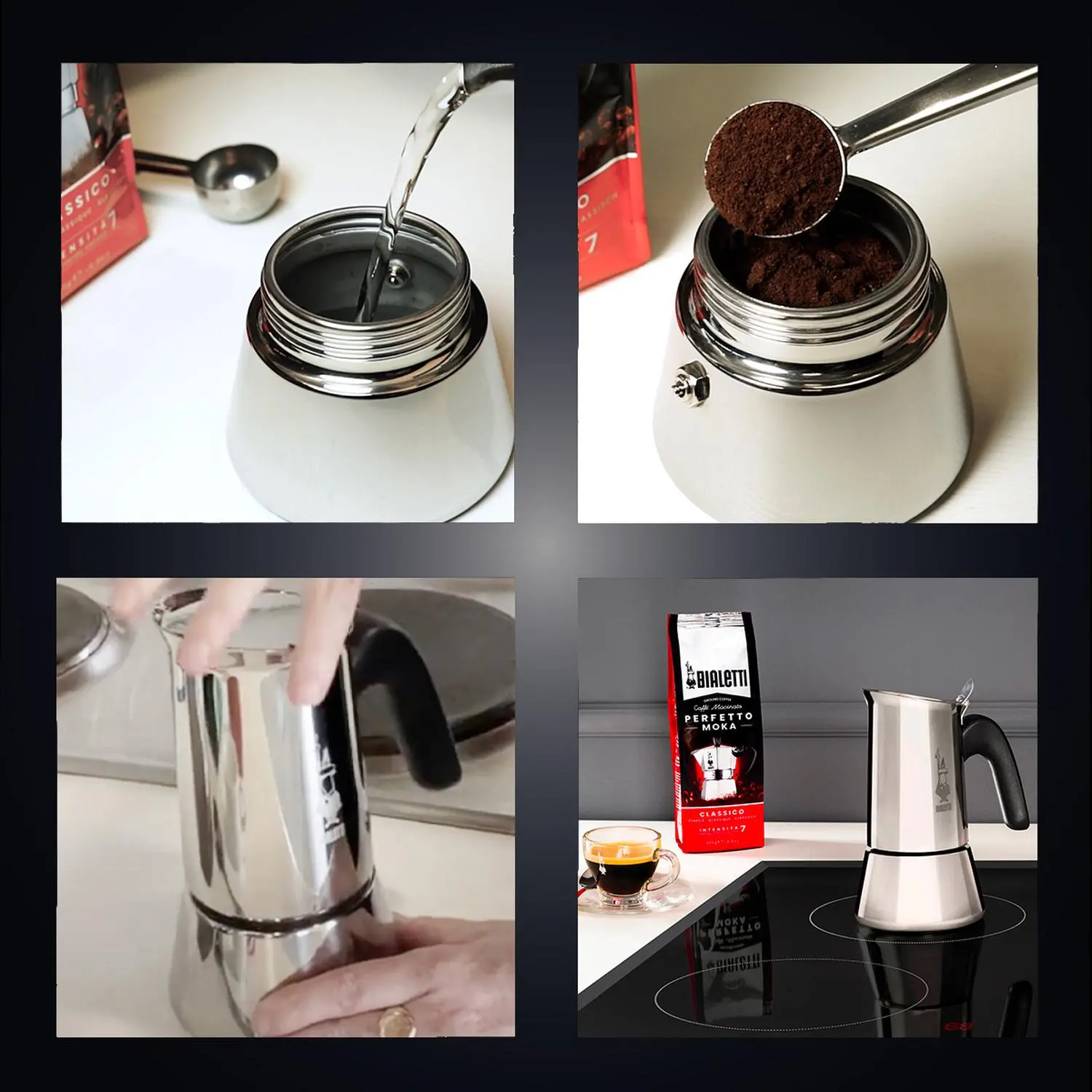 Kawiarka Bialetti New Venus 4tz 210ml Srebrny