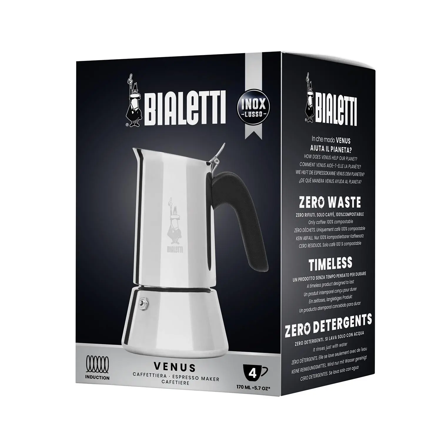 Kawiarka Bialetti New Venus 4tz 210ml Srebrny
