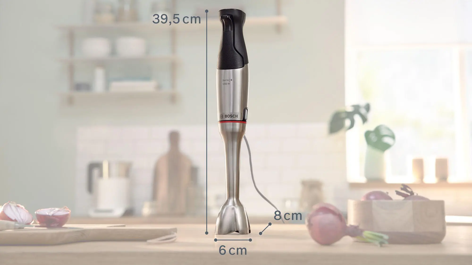 Blender Bosch ErgoMaster MSM6M8X1 1200W Malakser Rozdrabniacz Końcówka do ubijania Krojenie w kostkę