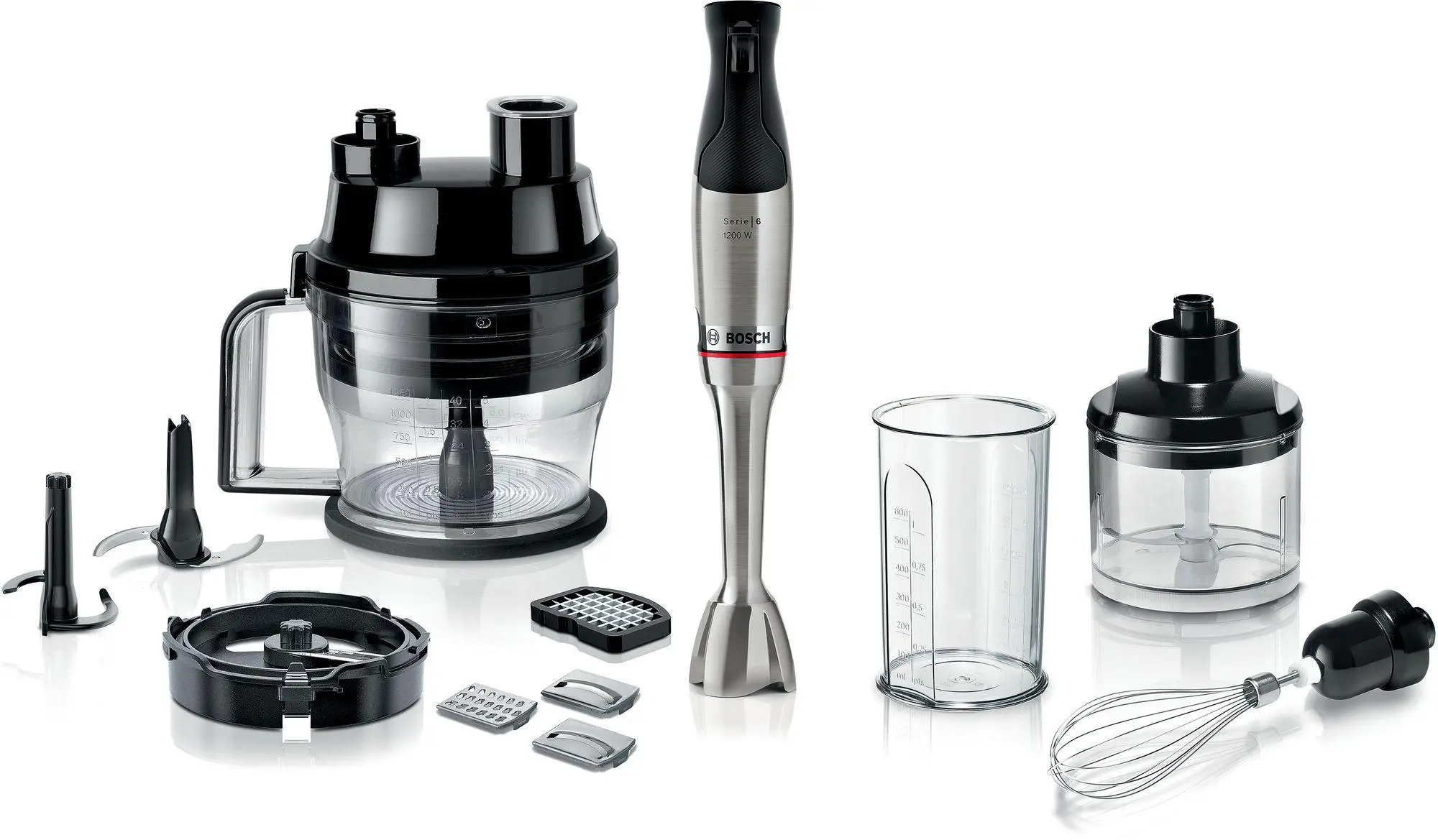 Blender Bosch ErgoMaster MSM6M8X1 1200W Malakser Rozdrabniacz Końcówka do ubijania Krojenie w kostkę