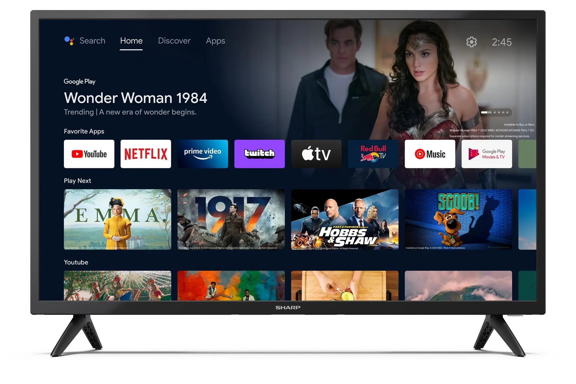 Telewizor Sharp 32FG4EA 32" LED HD Ready Android TV DVB-T2