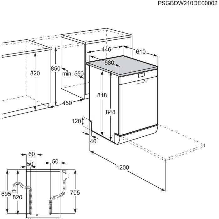 Zmywarka Electrolux 300 AirDry ESA42110SX 45cm Automatyczne otwieranie drzwi