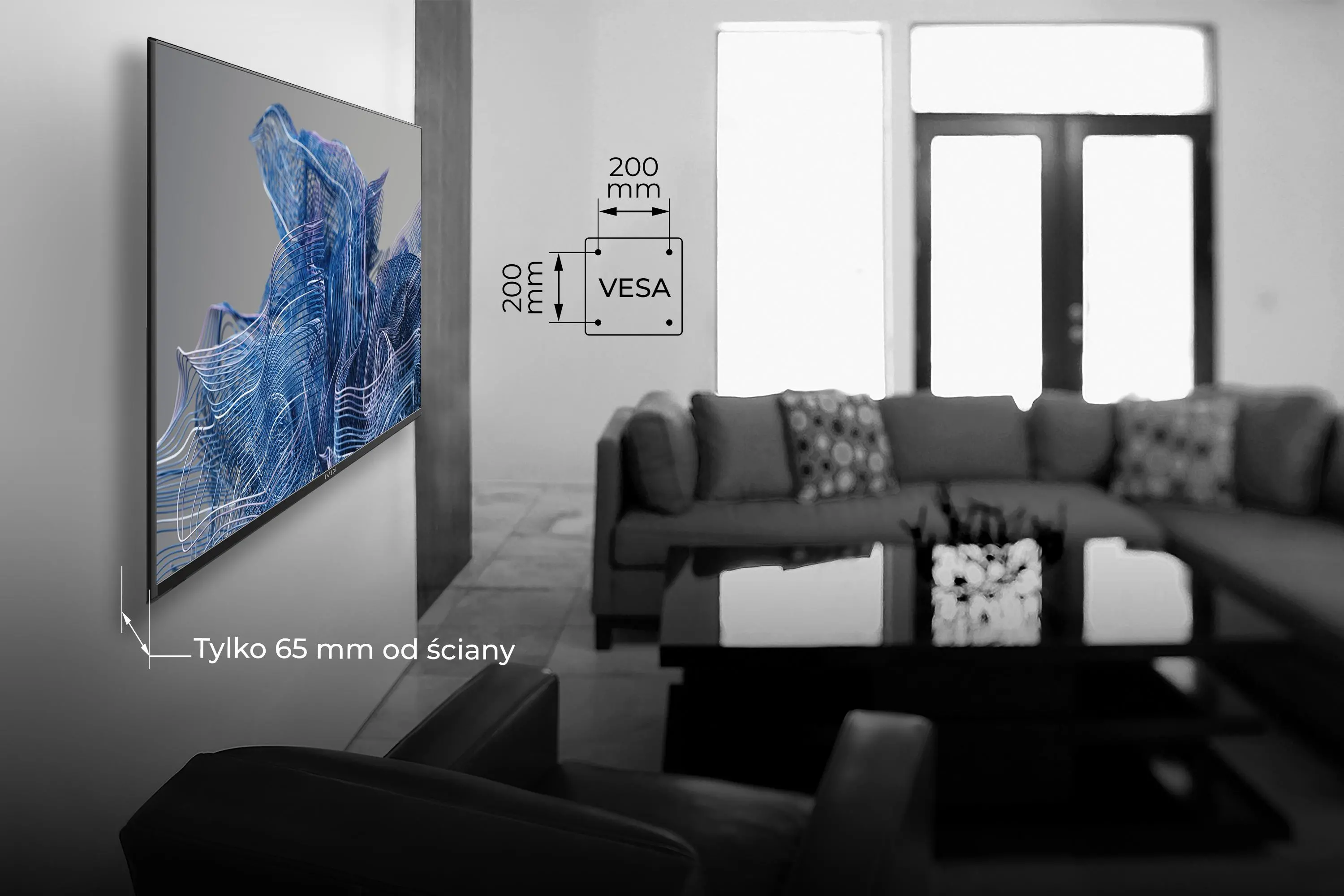 Telewizor KIVI 40F740NB 40" LED Full HD Android TV DVB-T2