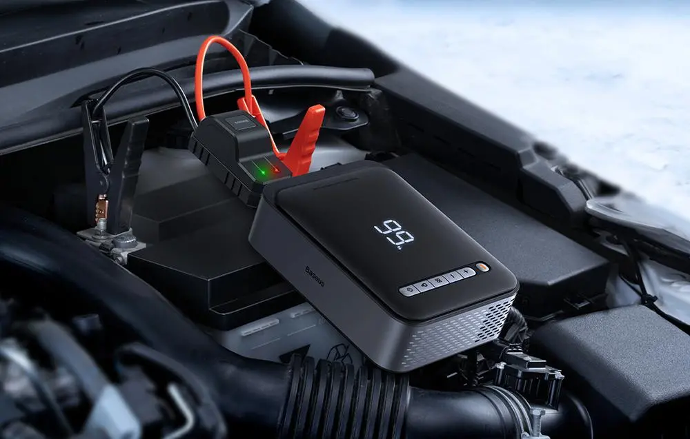 Powerbank Baseus CGCN000001 rozrusznik i kompresor 2w1 Super Energy Car Jump Starter 8000mAh 1000A Czarny