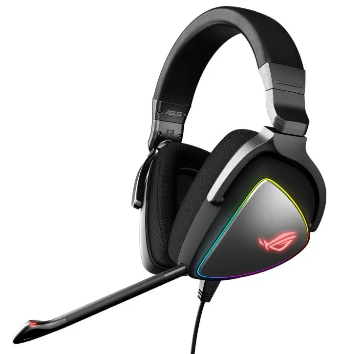 Słuchawki przewodowe z mikrofonem ASUS ROG Delta Nauszne Czarny