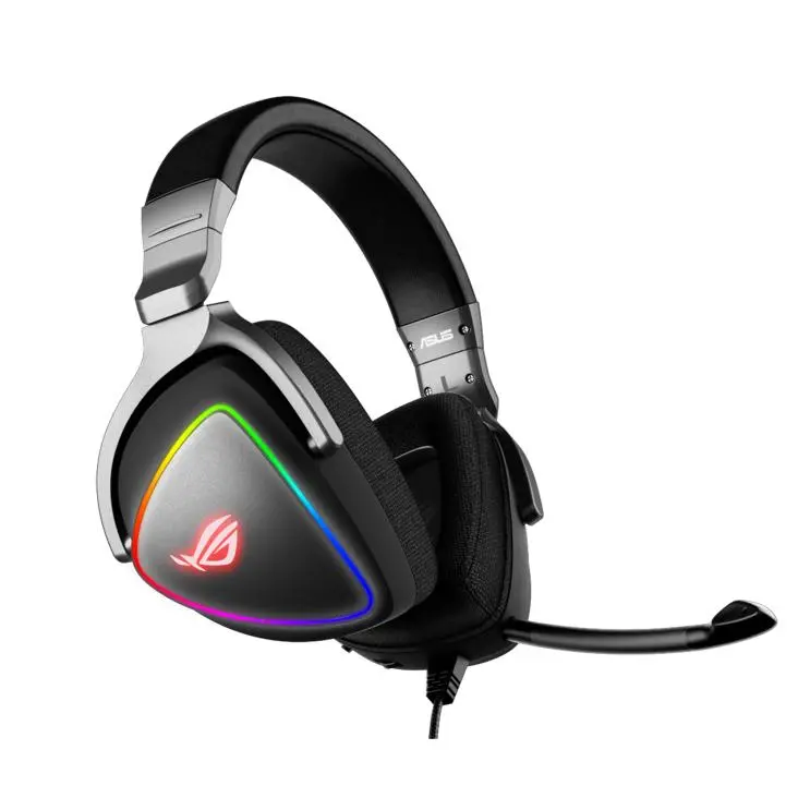 Słuchawki przewodowe z mikrofonem ASUS ROG Delta Nauszne Czarny