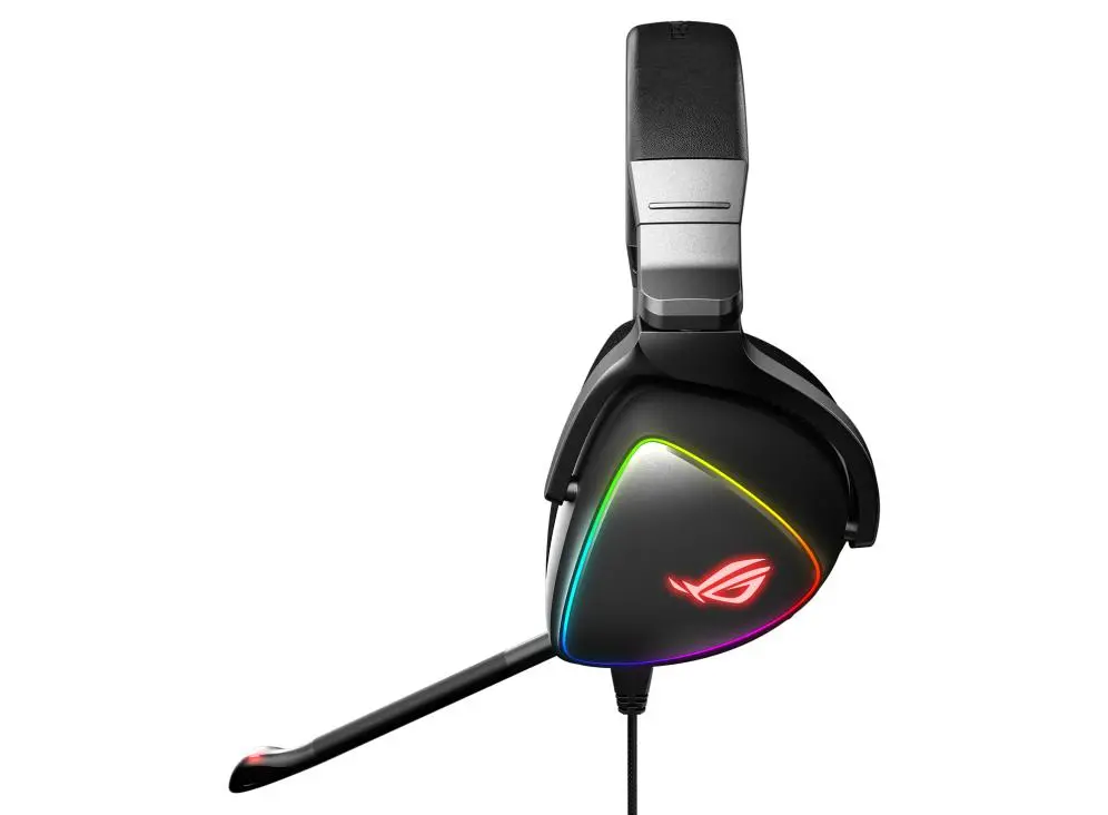 Słuchawki przewodowe z mikrofonem ASUS ROG Delta Nauszne Czarny