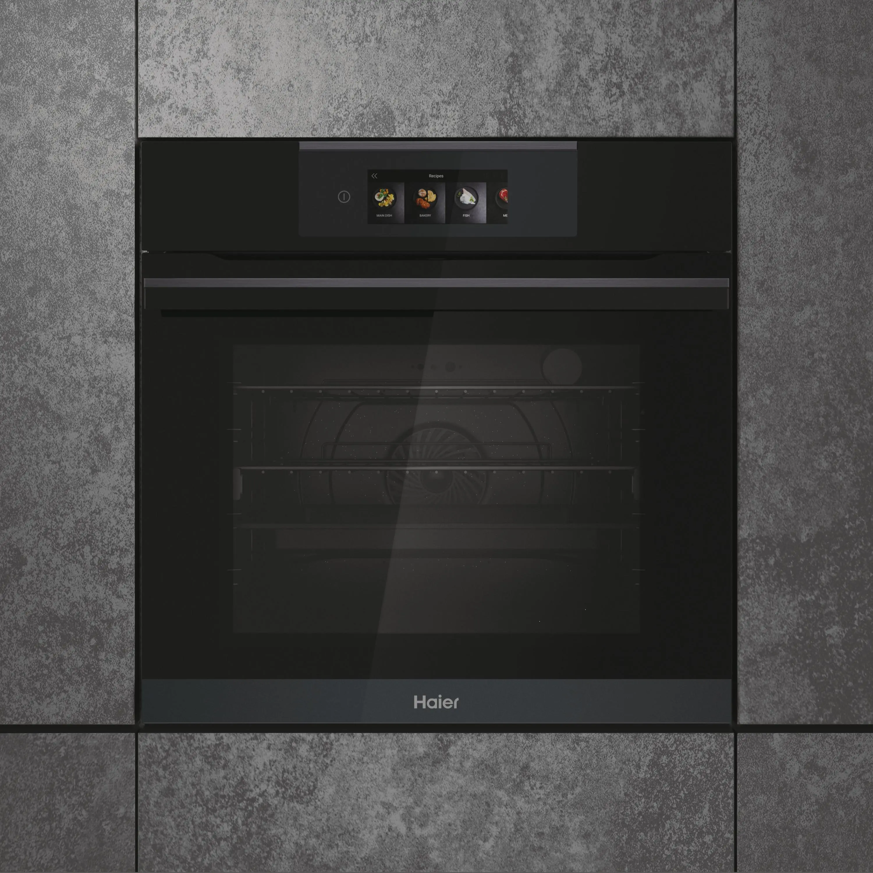 Piekarnik elektryczny Haier I-Touch 6 HWO60SM6T9BH Termoobieg Termosonda Zdalne sterowanie Czarny