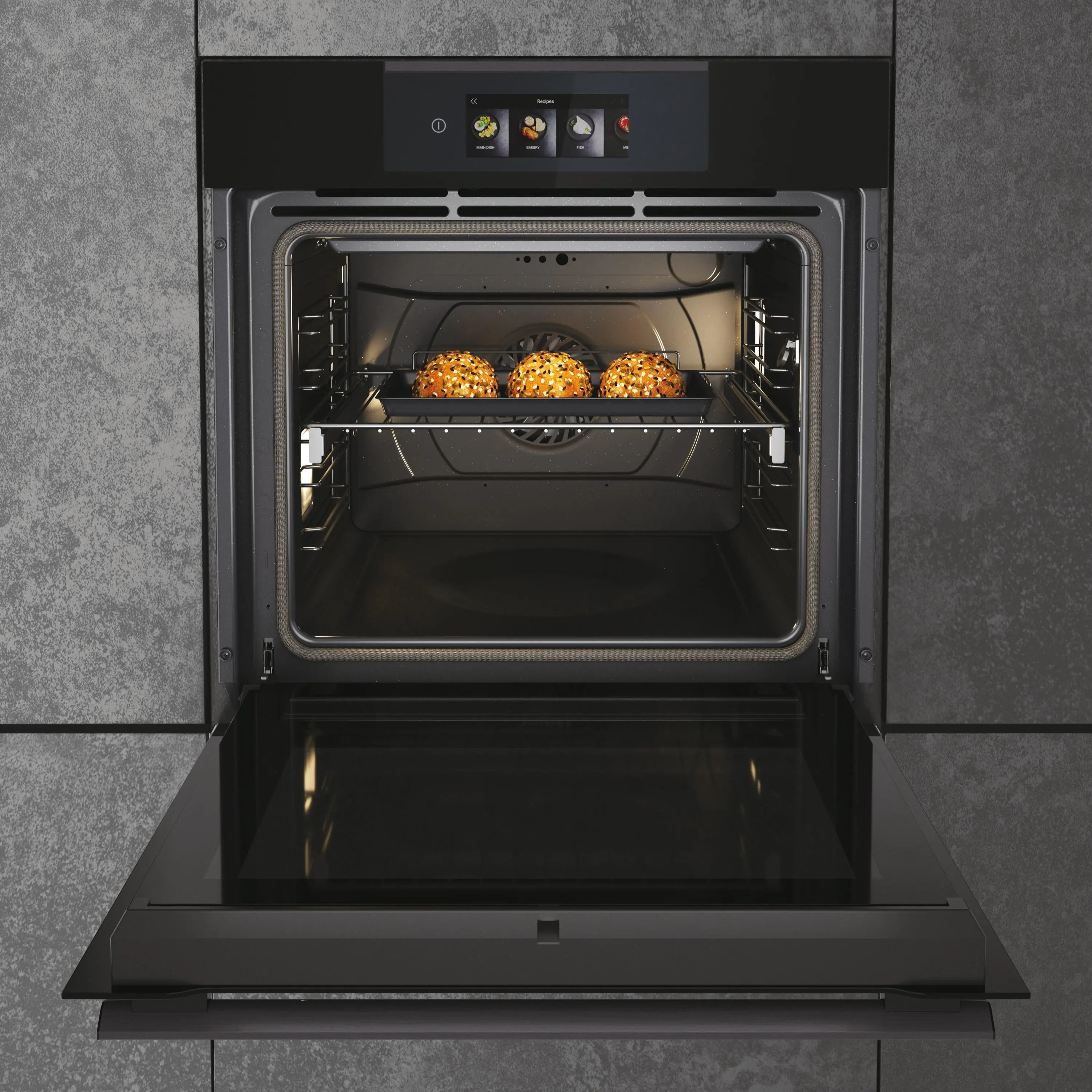 Piekarnik elektryczny Haier I-Touch 6 HWO60SM6T9BH Termoobieg Termosonda Zdalne sterowanie Czarny