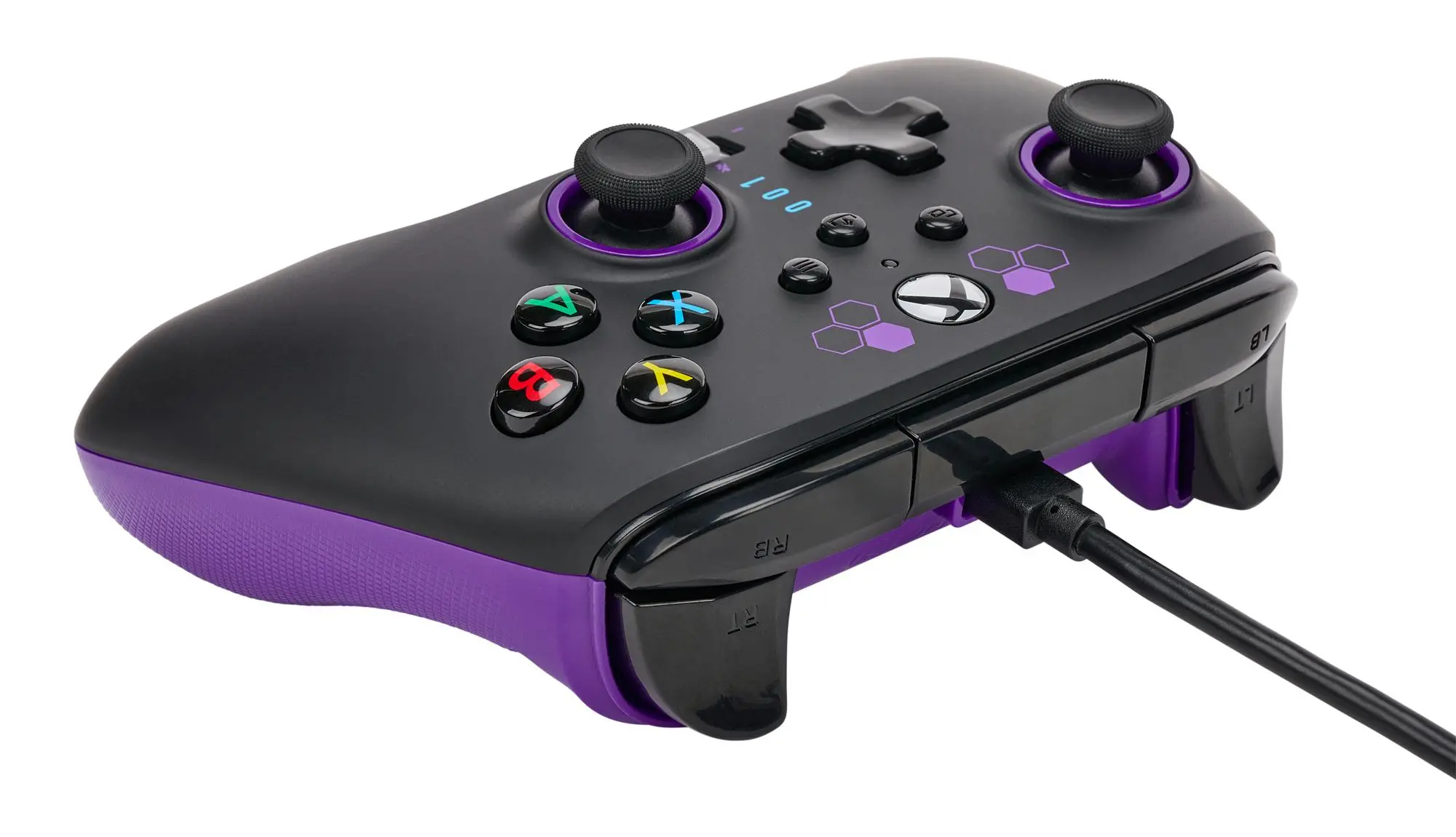 Pad PowerA Enhanced Purple Hex do Xbox Series X/S, Xbox One, PC Przewodowy