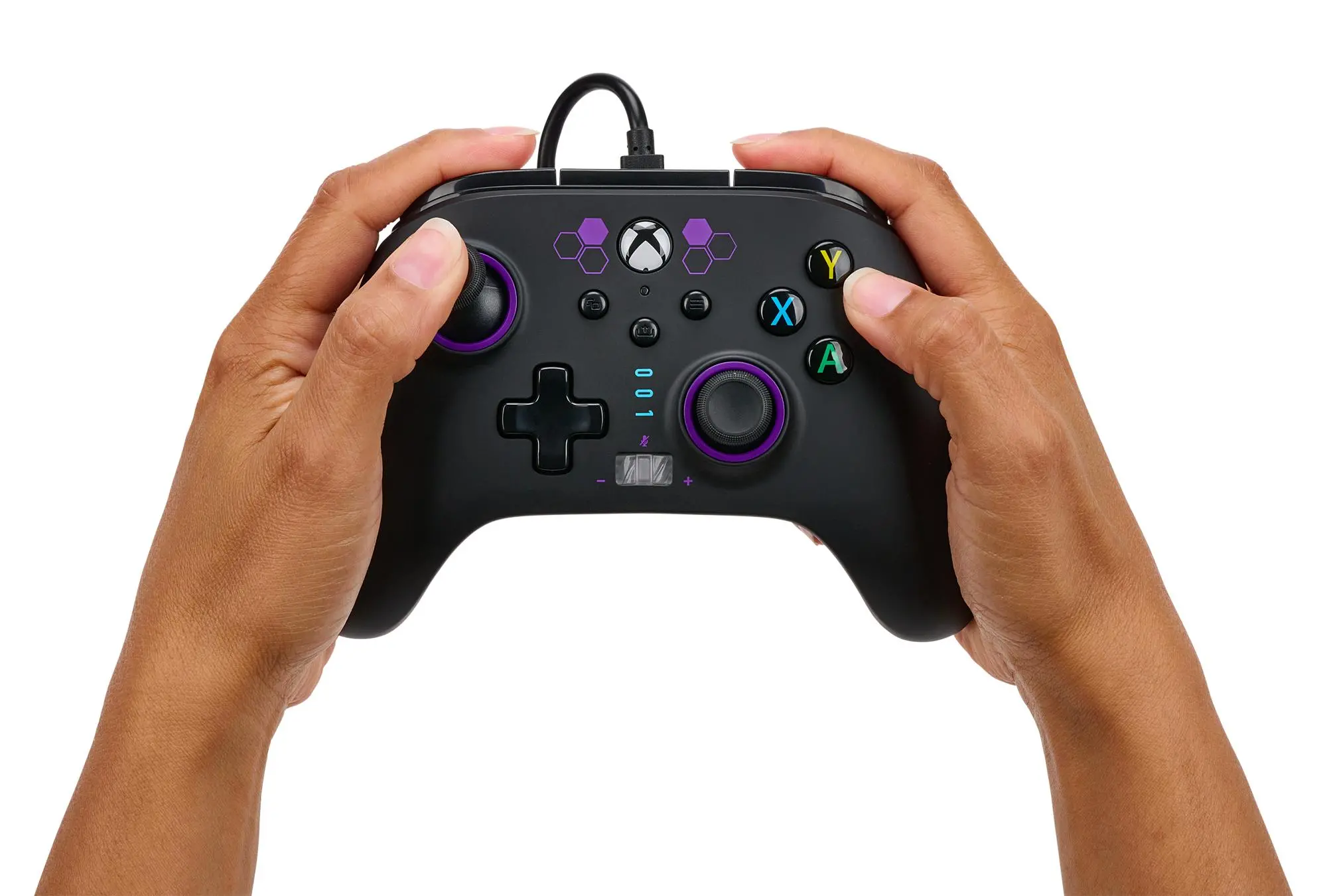 Pad PowerA Enhanced Purple Hex do Xbox Series X/S, Xbox One, PC Przewodowy