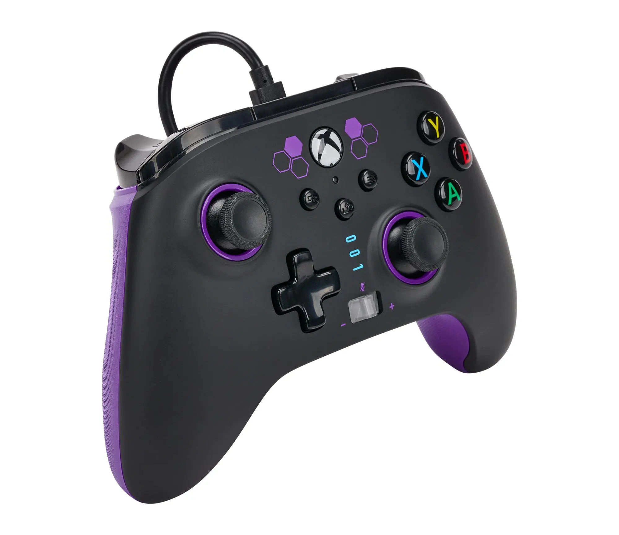 Pad PowerA Enhanced Purple Hex do Xbox Series X/S, Xbox One, PC Przewodowy