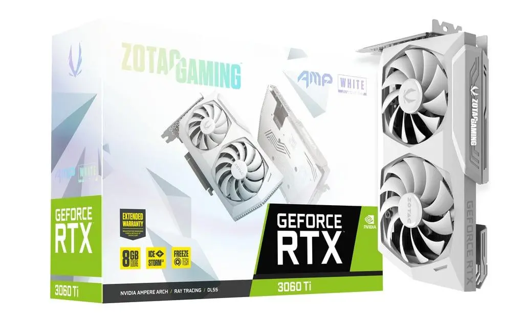 Karta graficzna Zotac GeForce RTX 3060 Ti AMP White Edition LHR 8GB GDDR6 256bit DLSS