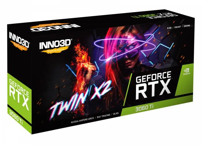 Karta graficzna Inno3D GeForce RTX 3060 Ti Twin X2 LHR 8GB GDDR6 256bit DLSS