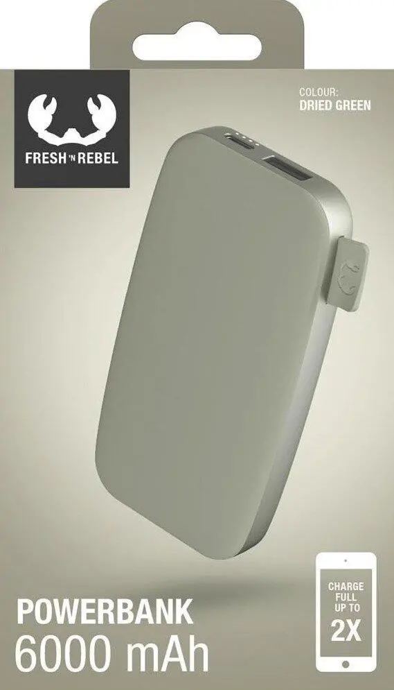 Powerbank Fresh 'n Rebel 2PB6100DG 6000mAh Dried green