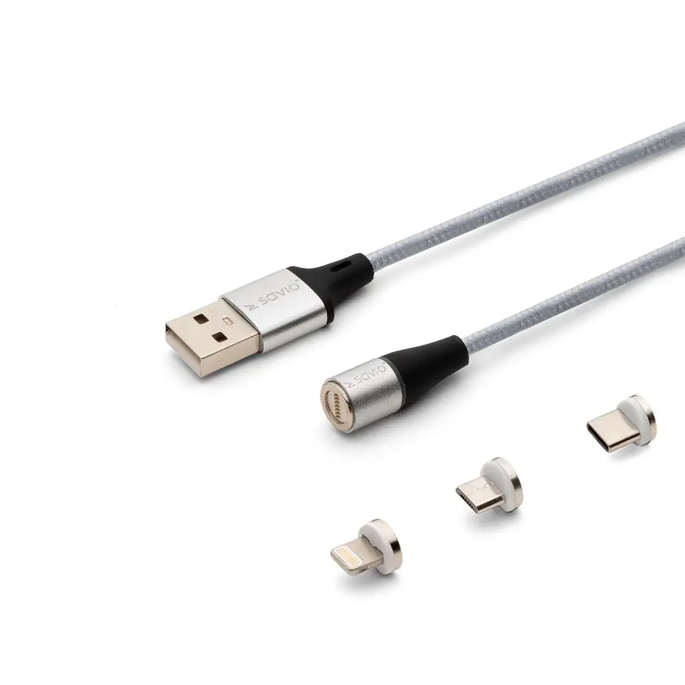 Kabel Savio CL-153 1m Srebrny
