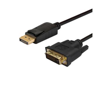 Kabel DisplayPort Savio CL-122 DP (M) – DVI (M) 3m  Czarny
